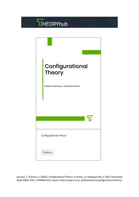 configurationalism|(PDF) Configurational Theory: A review .